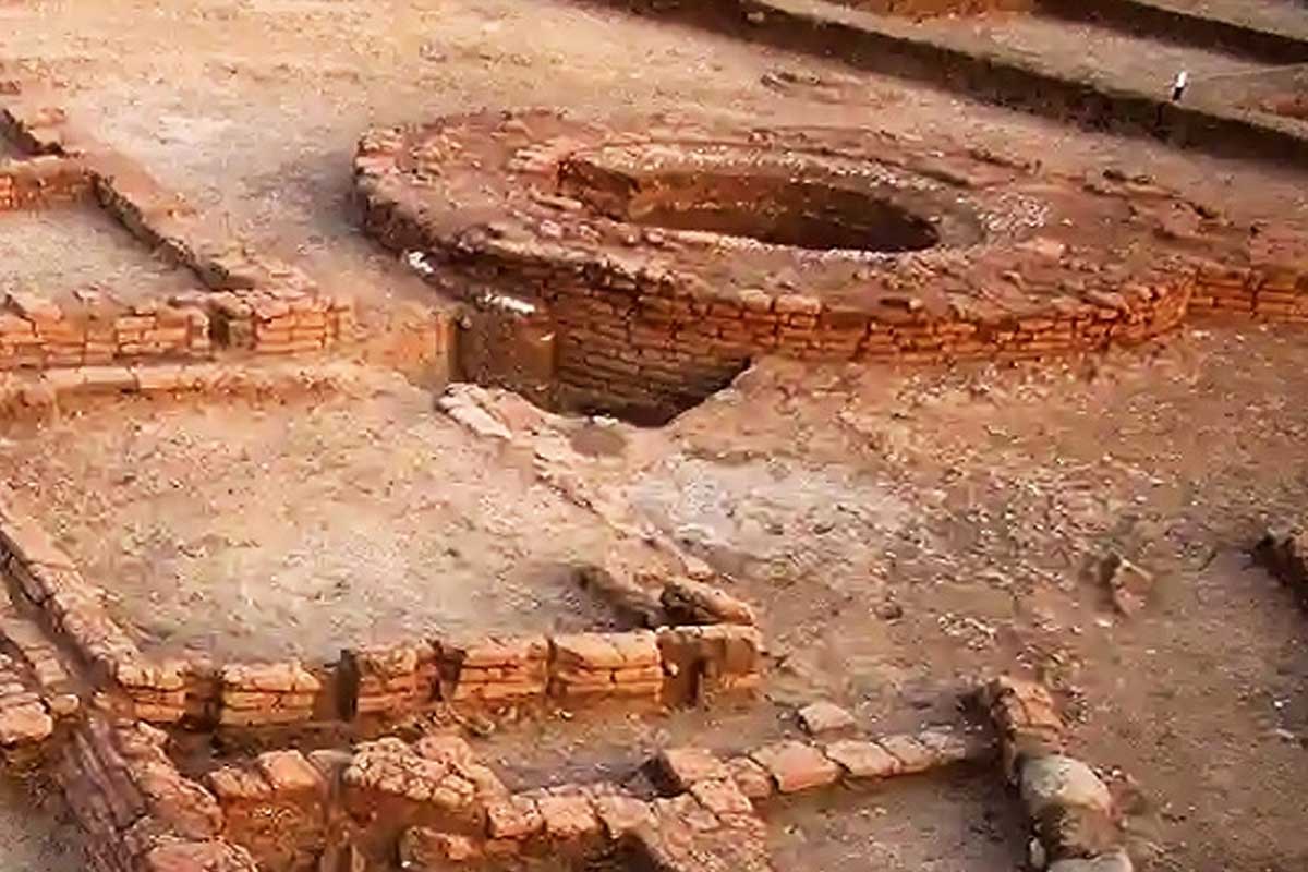 Remains of five 2200 year old buildings found in the excavation of Keechak slaughter area of Nepal.